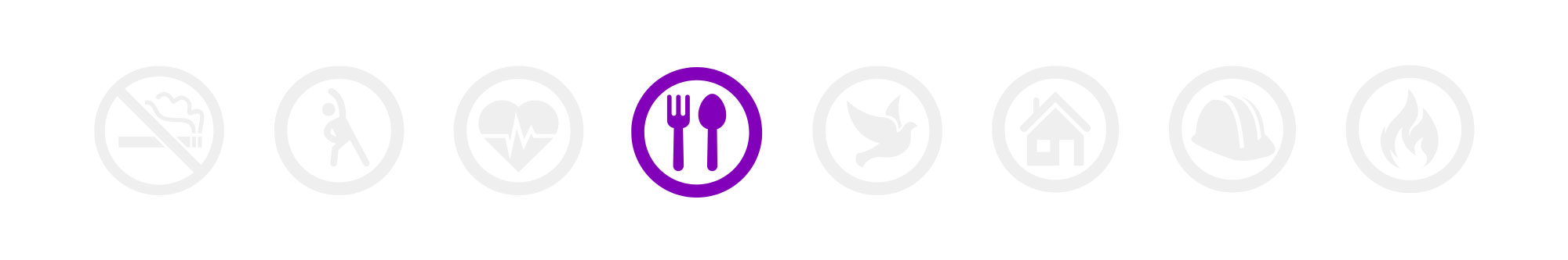 Eating a Healthy Diet Symbol Line