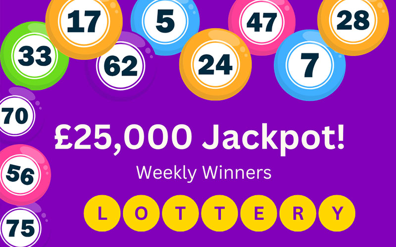 Lottery Jackpot graphic with Numbers